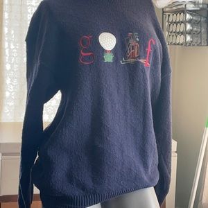 Knightsbridge medium size blue sweater golf emblem